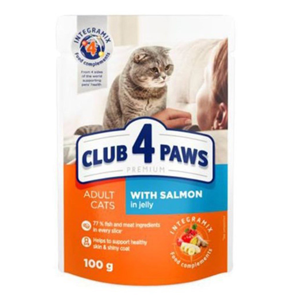 CLUB4PAWS SOMONLU PREMİUM POUCH KEDİ MAMASI 100GR4820083908873