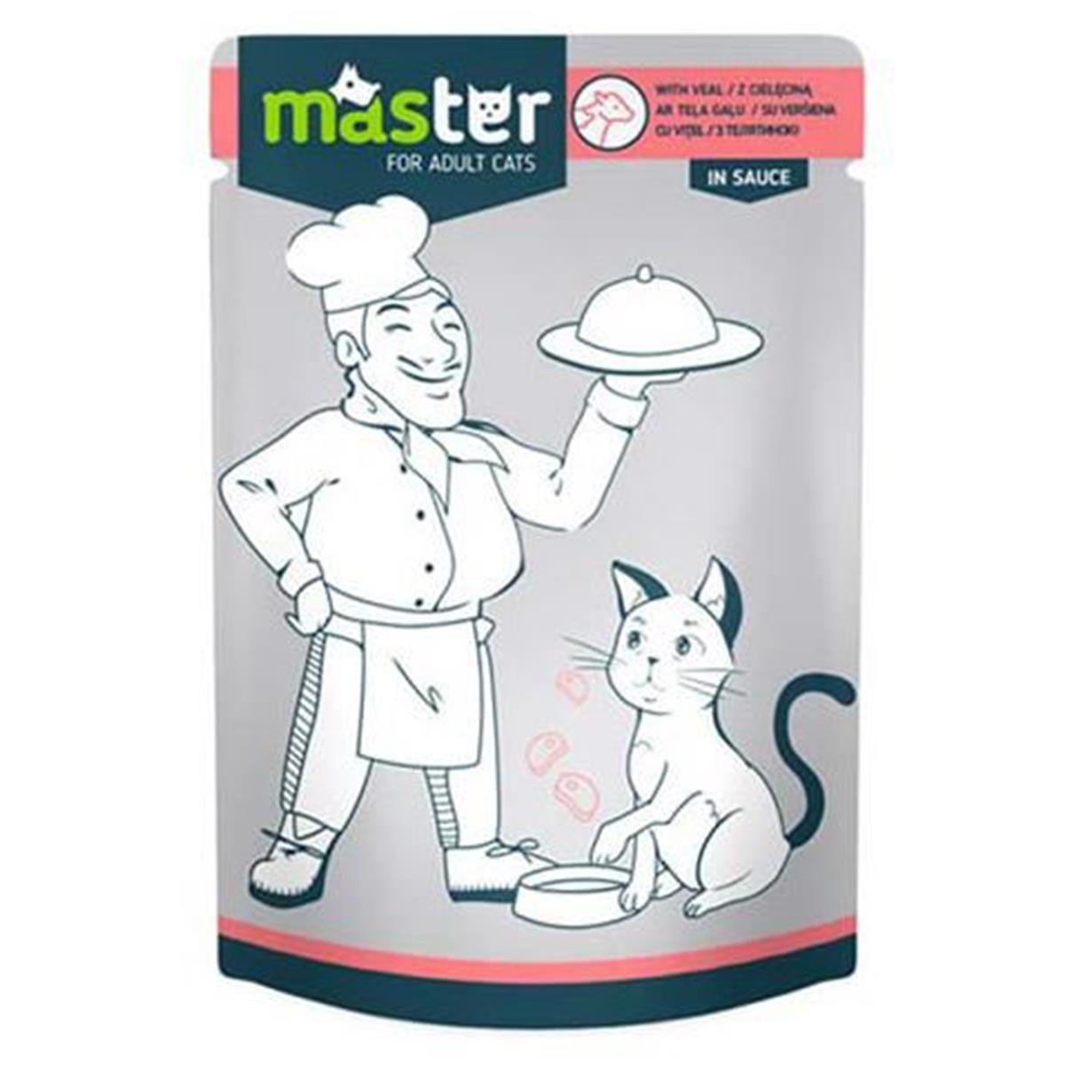 MASTER POUCH KIRMIZI ETLI KEDI YAŞ MAMA 80 GR4820083909054