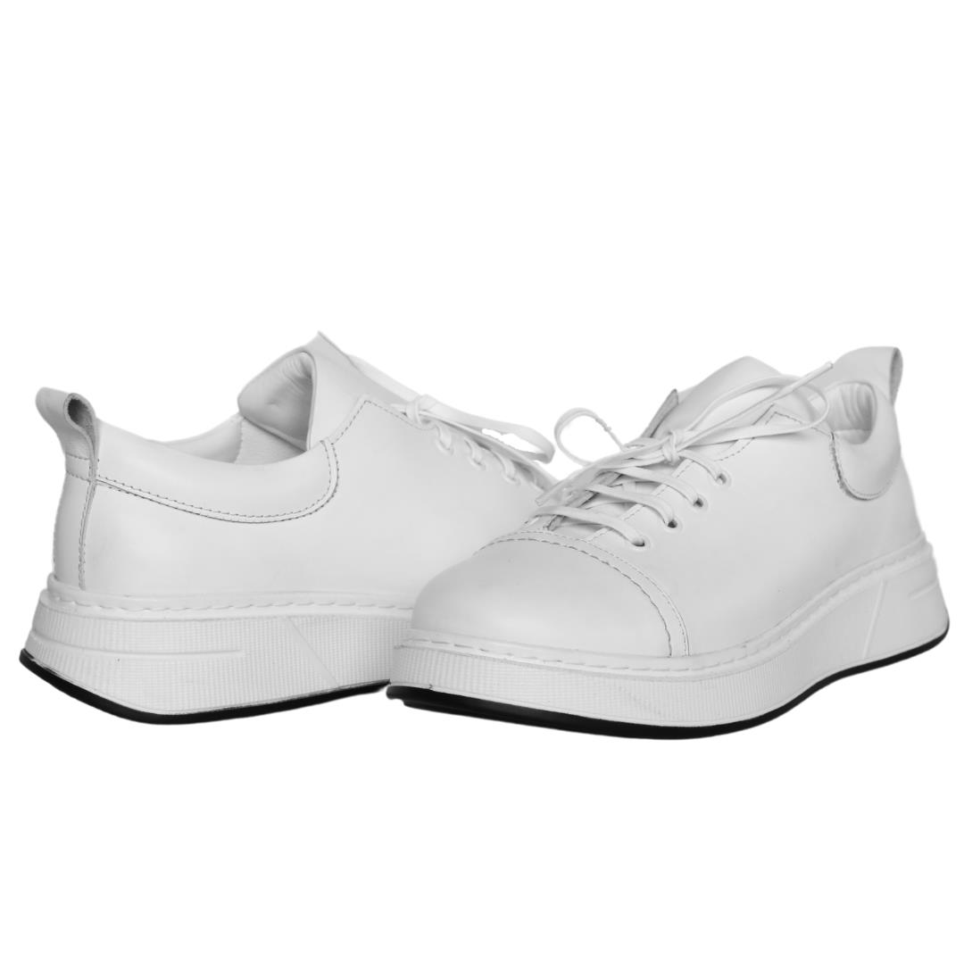 Beyaz Kadın Bağcıklı Sneaker