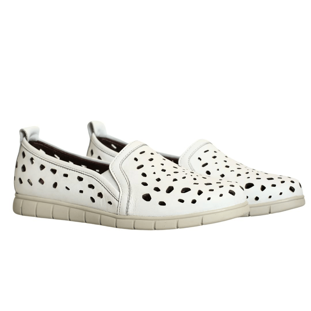 Beyaz Kadın Loafer Ayakkabı