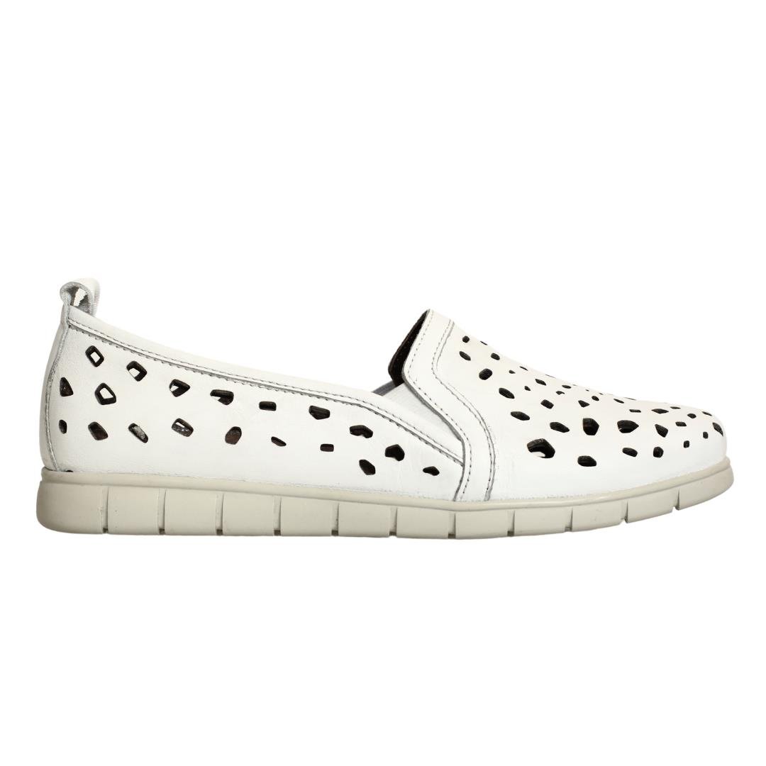 Beyaz Kadın Loafer Ayakkabı