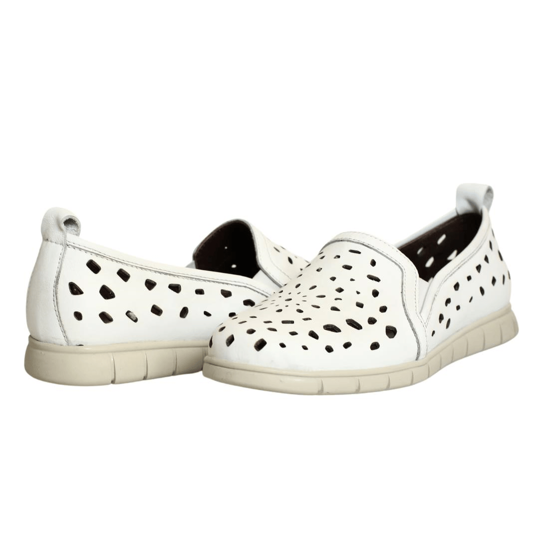 Beyaz Kadın Loafer Ayakkabı