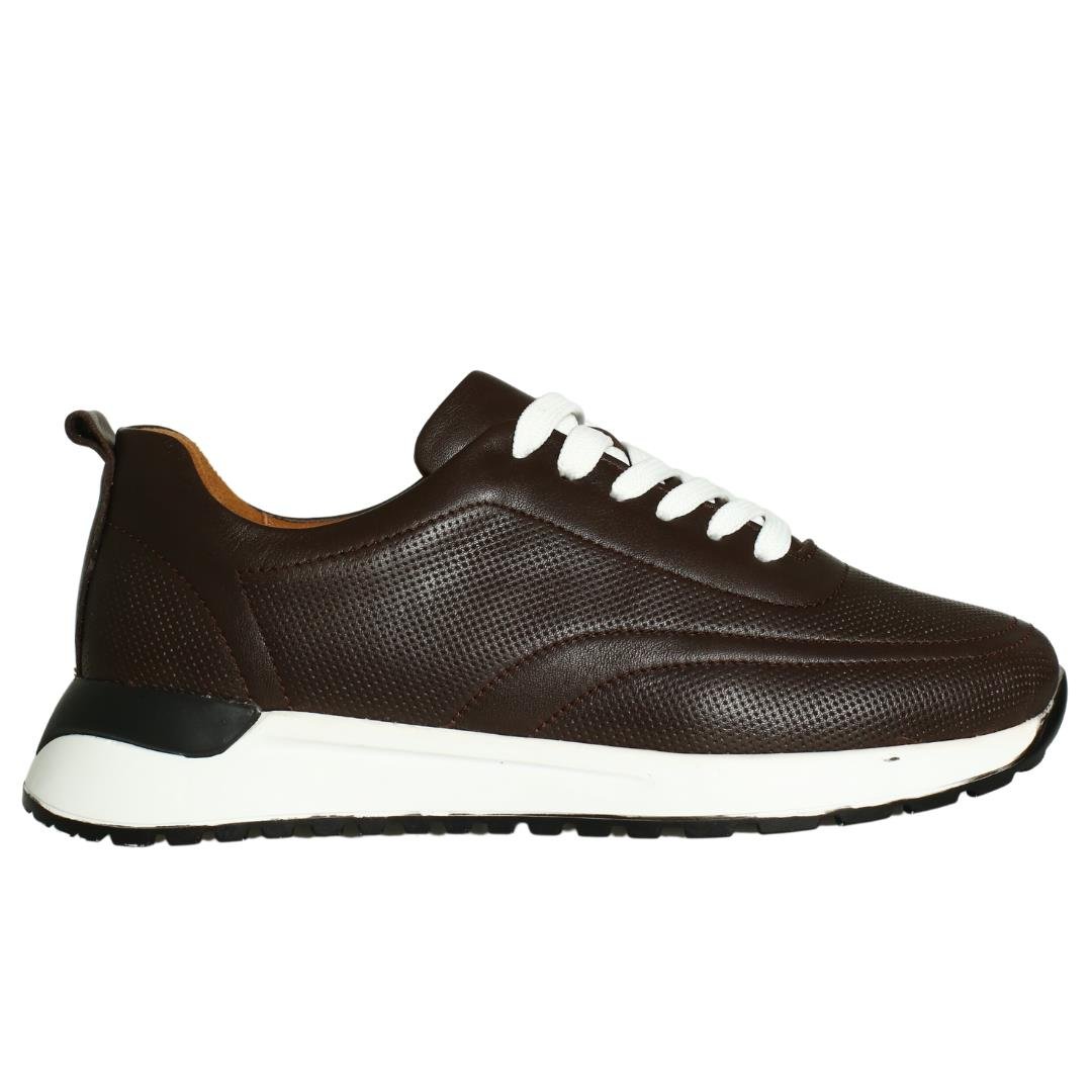 Kahve Deri Kadın Sneaker