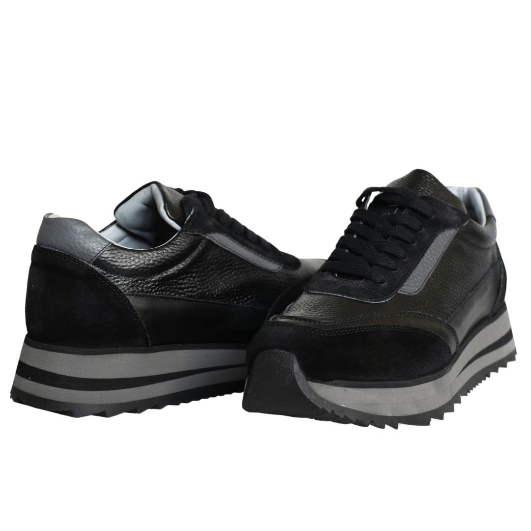 Siyah Kadın Bağcık Detaylı Sneaker