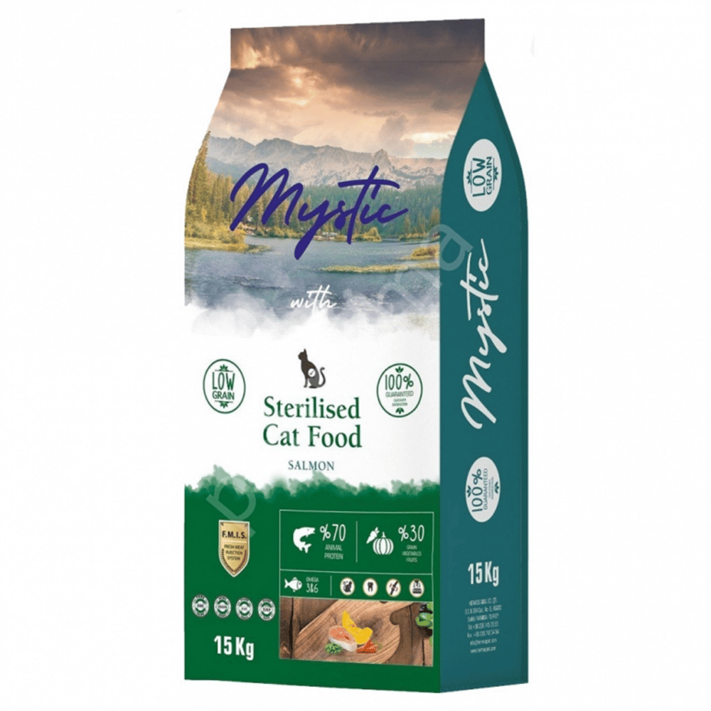  Mystic Somonlu Düşük Tahıllı Kısırlaştırılmış Kedi Maması 15 kg