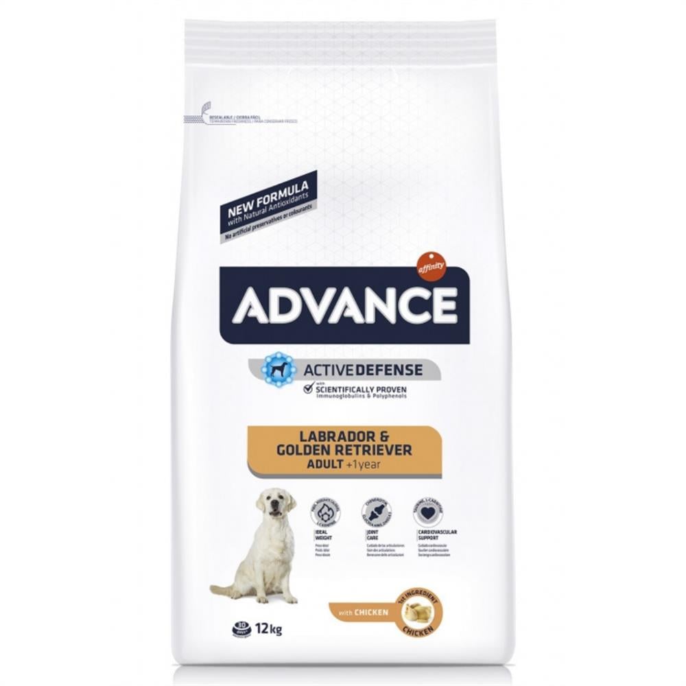 Advance Labrador ve Golden Retriever Tavuklu Köpek Maması 12 Kg