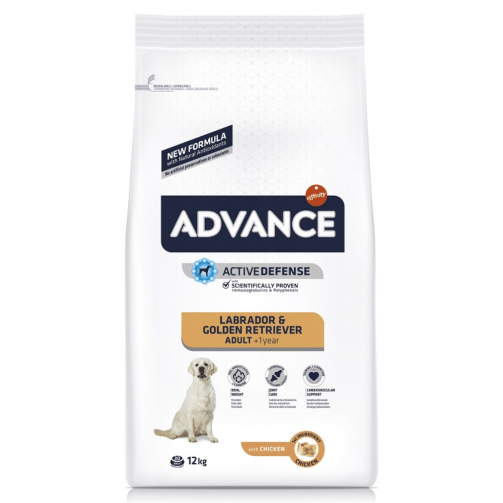 Advance Labrador ve Golden Retriever Tavuklu Köpek Maması 12 Kg