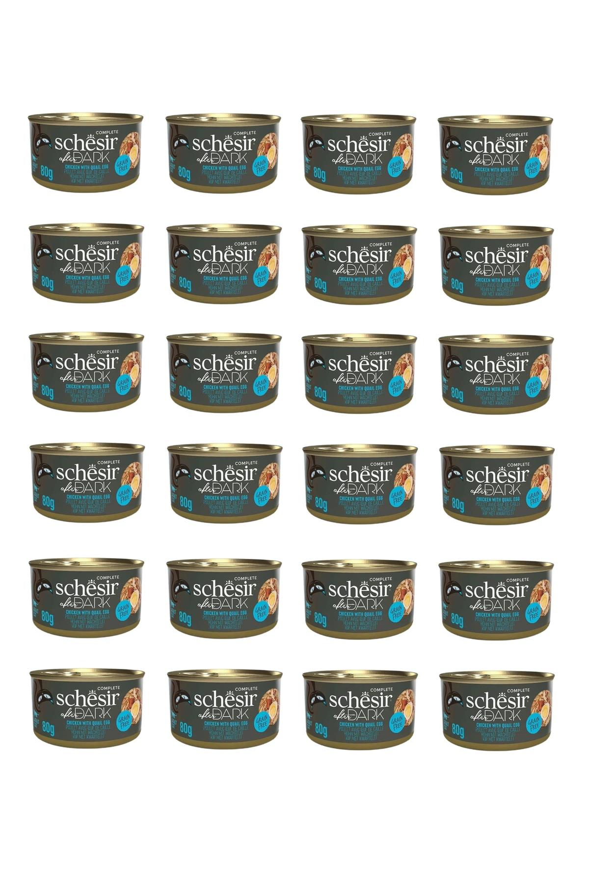 After Dark Parça Etli Tavuk ve Bıldırcın Yumurtalı Kedi Konserve 80 Gr. X 24 Adet