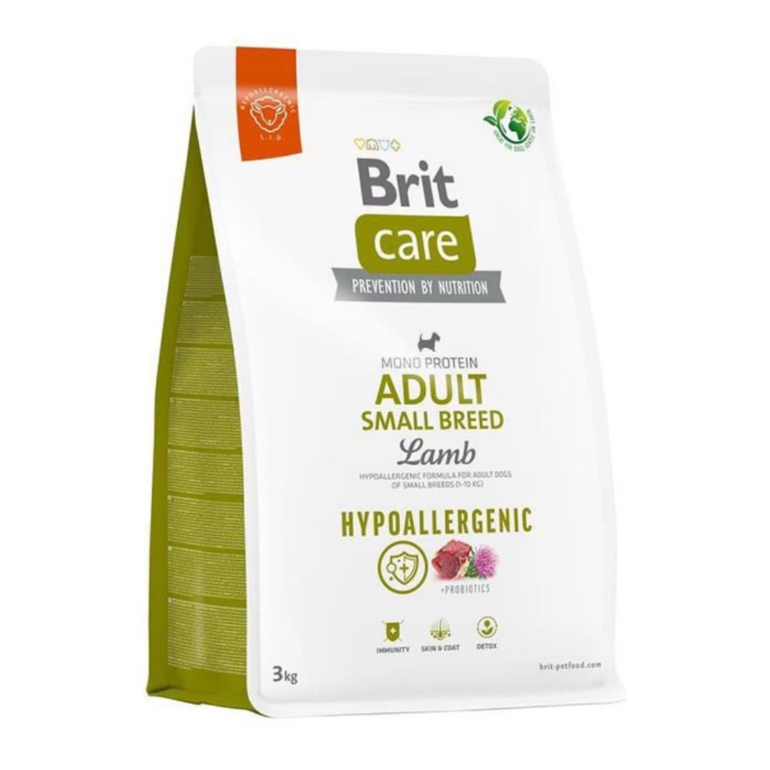 Brit Care Hypo-Allergenic Kuzulu ve Pirinçli Küçük Irk Yetişkin Köpek Maması 3kg