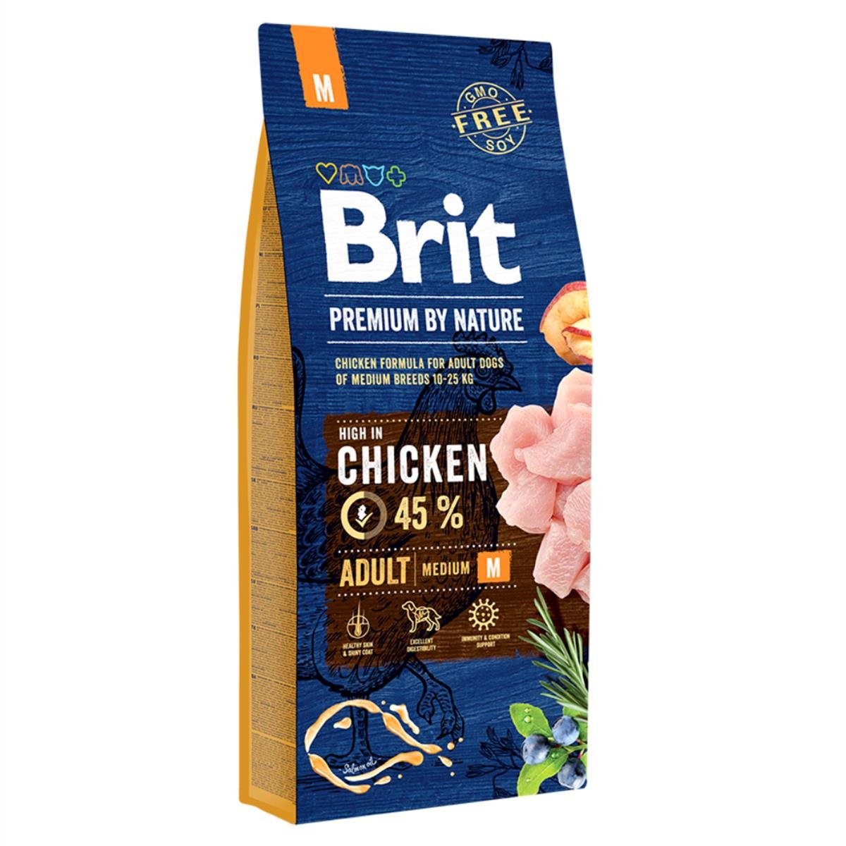 Brit Premium Nature Tavuklu Orta Irk Yetişkin Köpek Maması 15kg