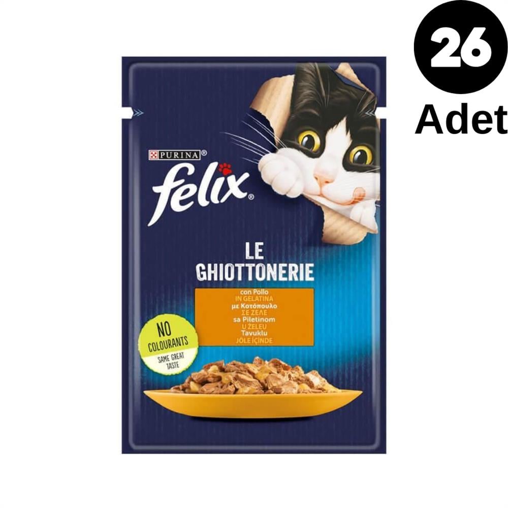 Felix Jöle İçinde Tavuklu Yetişkin Kedi Konservesi 85gr 26 Adet