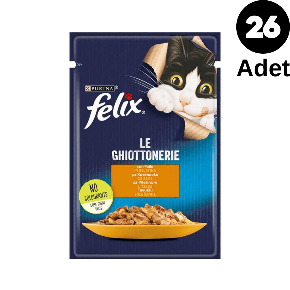 Felix Jöle İçinde Tavuklu Yetişkin Kedi Konservesi 85gr 26 Adet