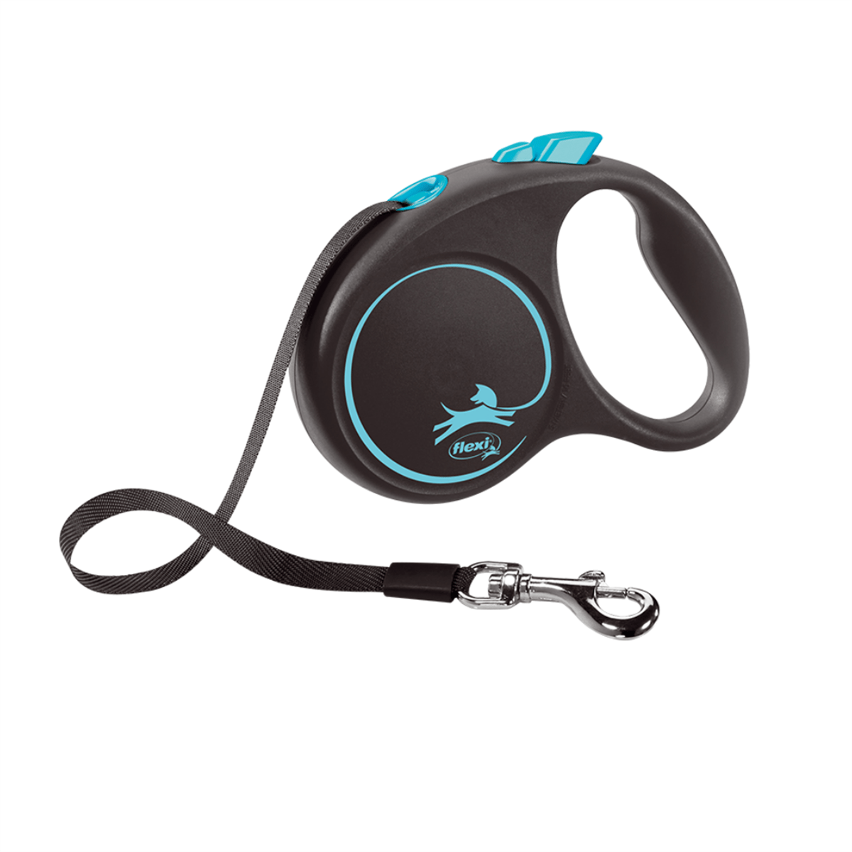 Flexi Black Design Otomatik Şerit Köpek Gezdirme Kayışı 5m [M] (Mavi)