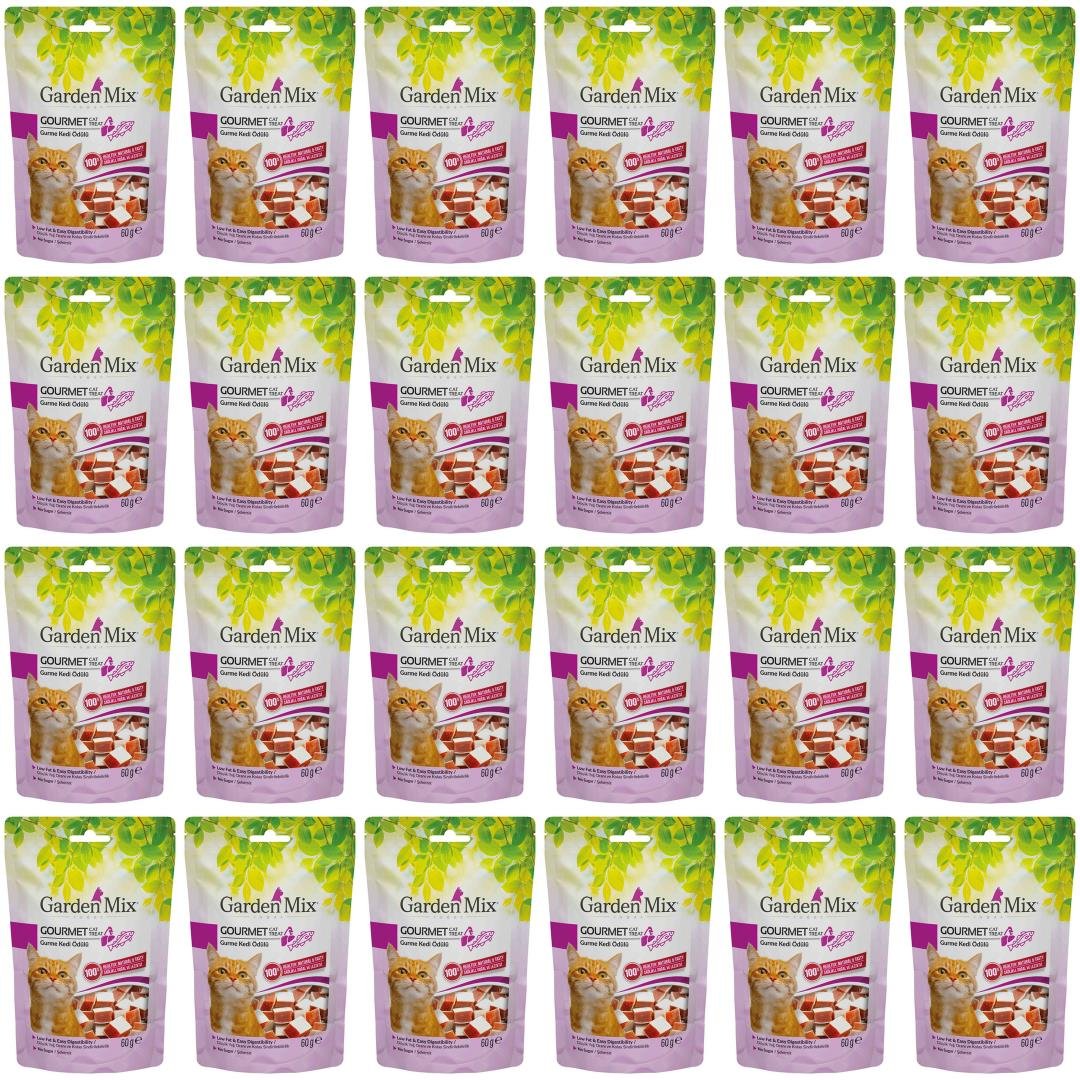 Gurme Balıklı ve Tavuklu Kedi Ödül Maması 60gr - 24 Adet