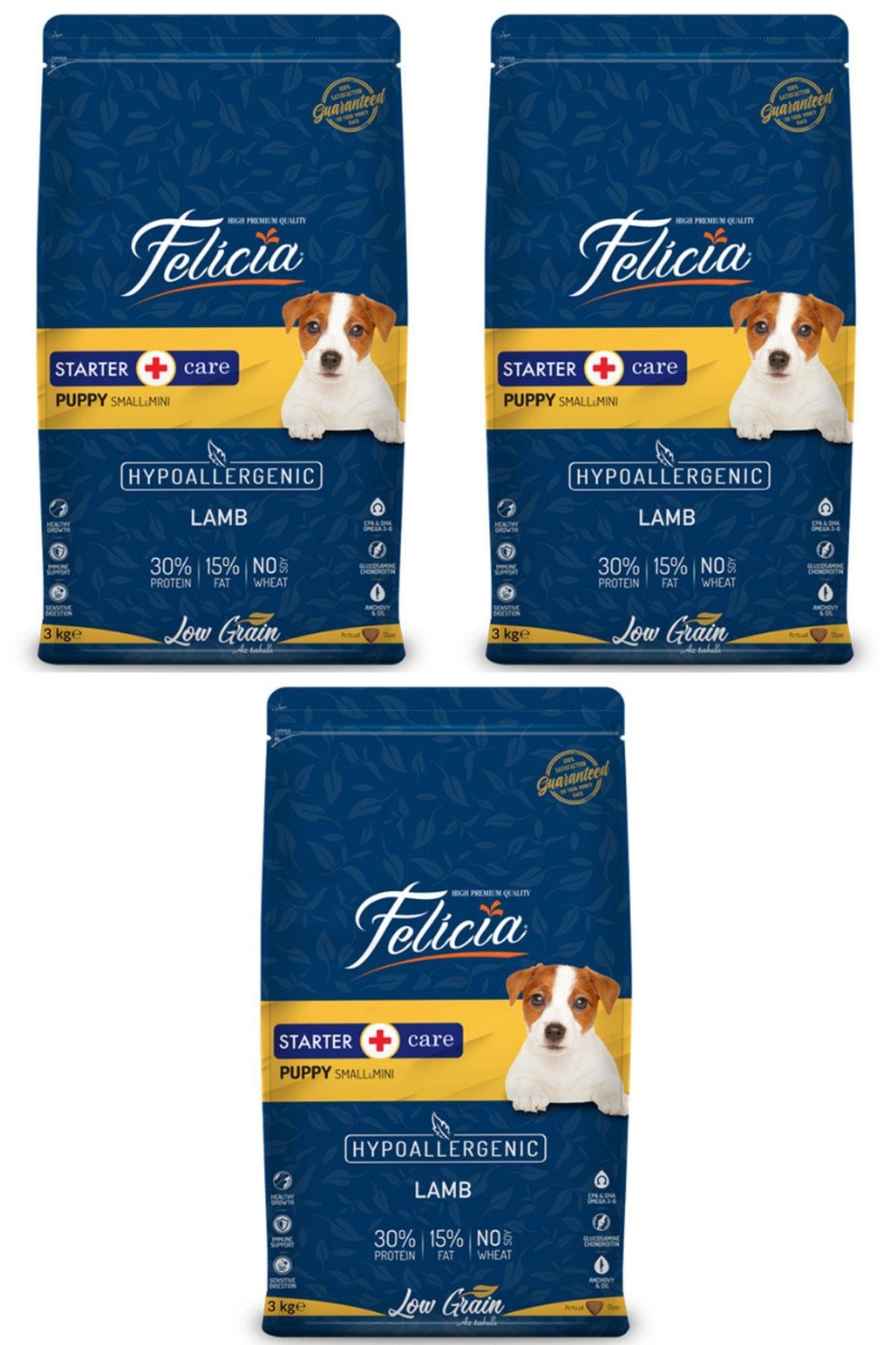 HypoAllergenic Kuzulu Küçük/Orta Irk Düşük Tahıllı Yavru Köpek Maması 3kg - 3 Adet