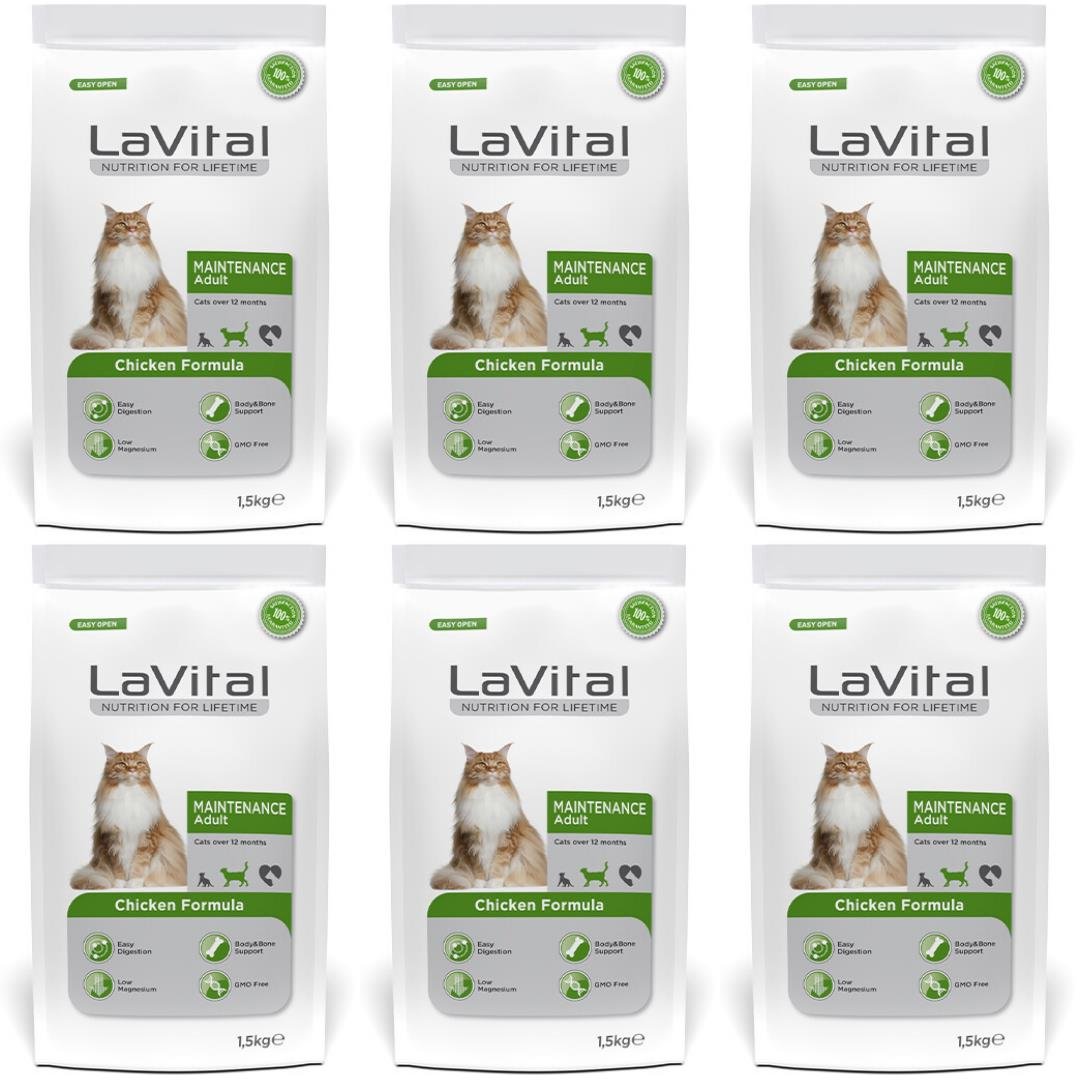 LaVital Maintenance Tavuklu Yetişkin Kedi Maması 1.5kg - 6 Adet