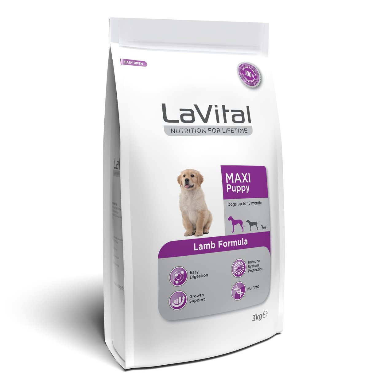 LaVital Maxi Puppy Kuzulu Köpek Maması 3kg - 3 Adet