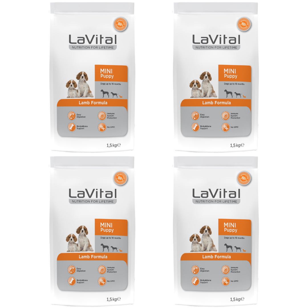 LaVital Mini Puppy Küçük Irk Kuzulu Yavru Köpek Maması 1.5kg - 4 Adet