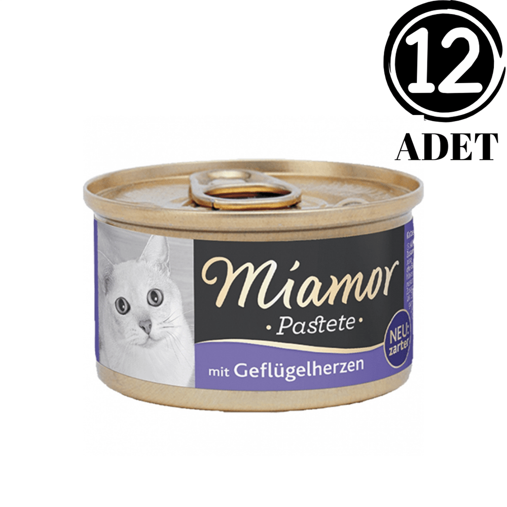 Miamor Pastete Yürek Etli Yetişkin Kedi Konservesi 85gr 12 Adet