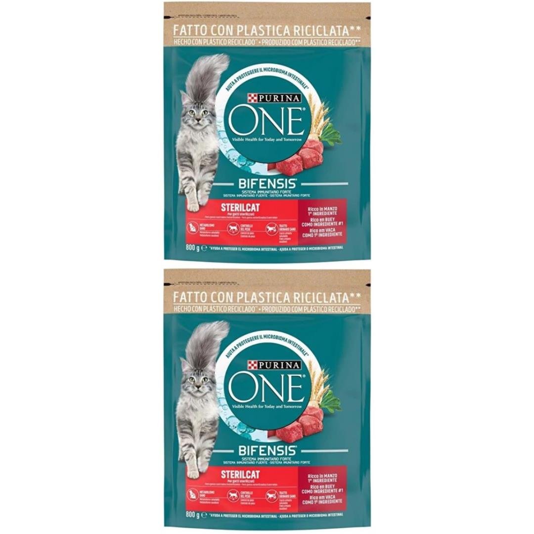 Purina One Sığır Etli Kısırlaştırılmış Kedi Maması 800gr - 2 Adet