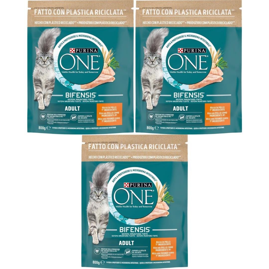 Purina One Tavuklu Yetişkin Kedi Maması 800gr - 3 Adet