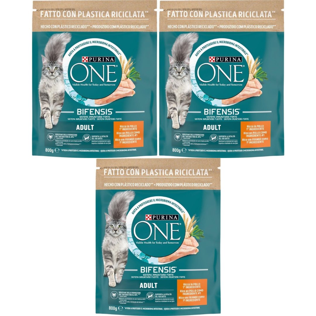 Purina One Tavuklu Yetişkin Kedi Maması 800gr - 3 Adet