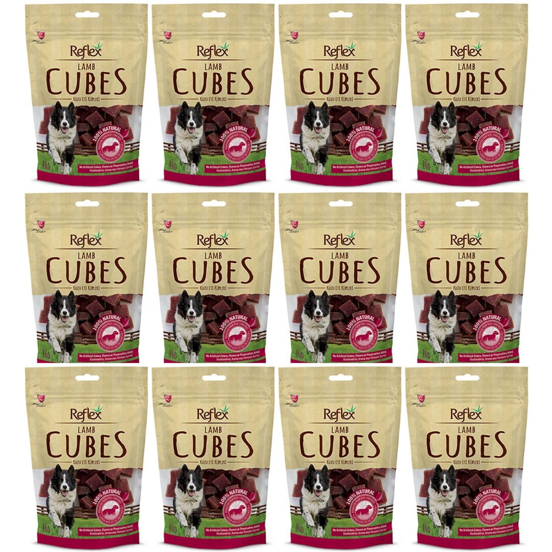 Reflex Kuzu Etli Küp Köpek Ödülü 80 Gr - 12 Adet