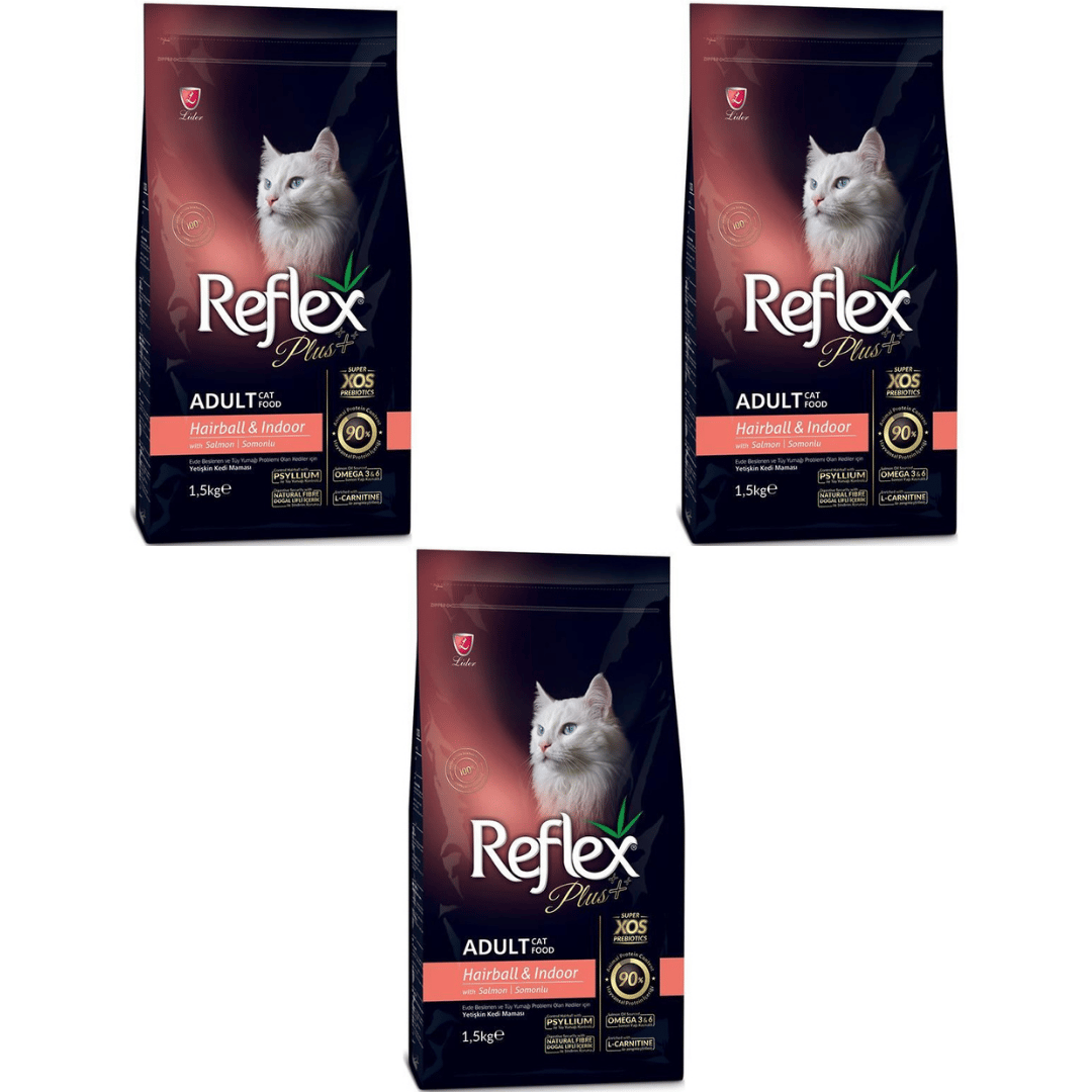 Reflex Plus Hairball Somonlu 1.5 kg 3'lü Yetişkin Kedi Maması