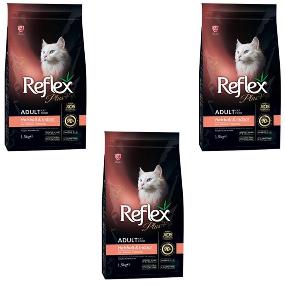 Reflex Plus Hairball Somonlu 1.5 kg 3'lü Yetişkin Kedi Maması