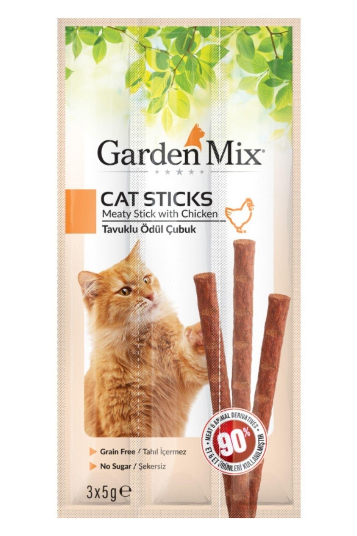 Tavuk Etli Tahılsız Kedi Stick Ödülü 3x5gr - 10 Paket