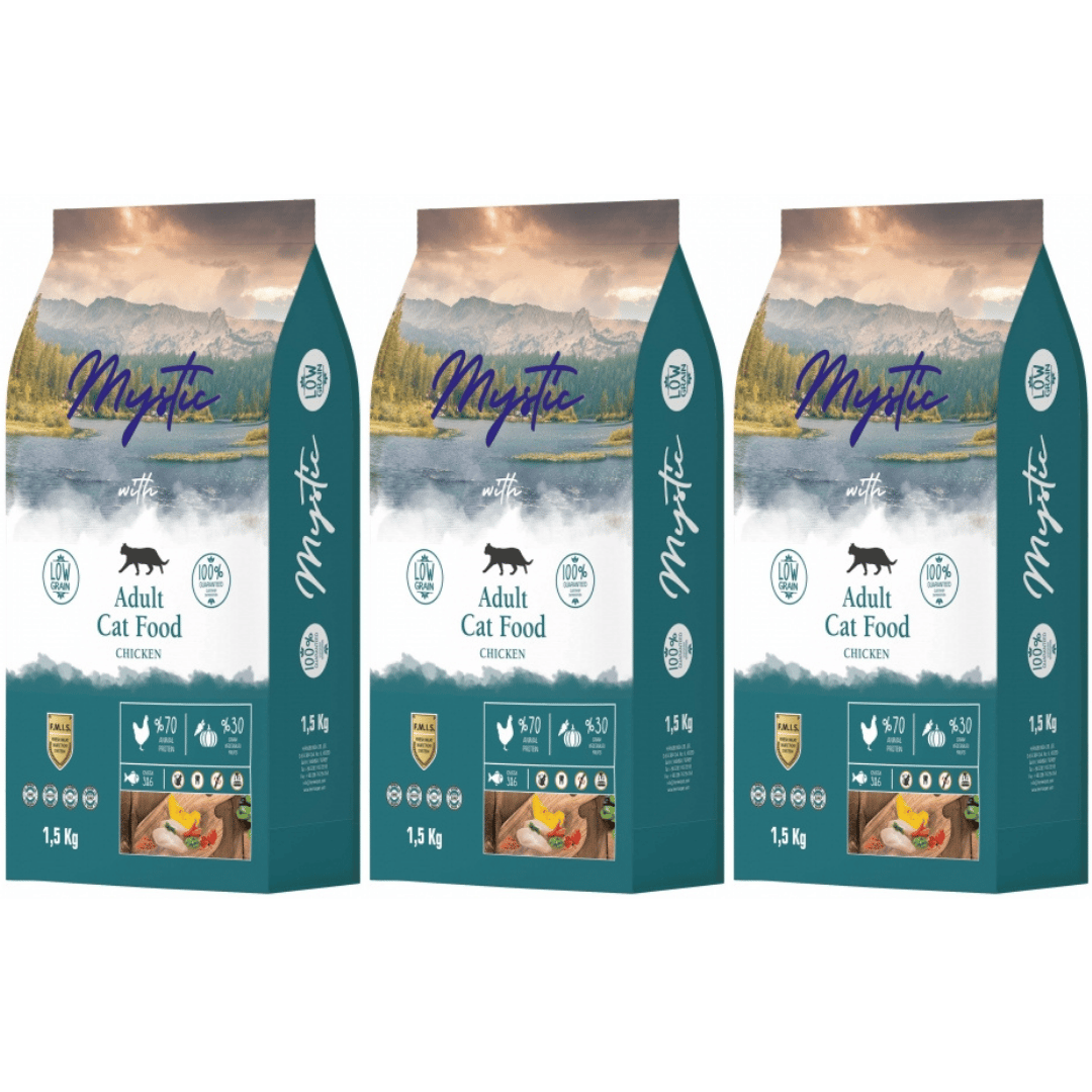 Tavuklu Az Tahıllı Yetişkin Kedi Maması 1.5kg - 3 Adet