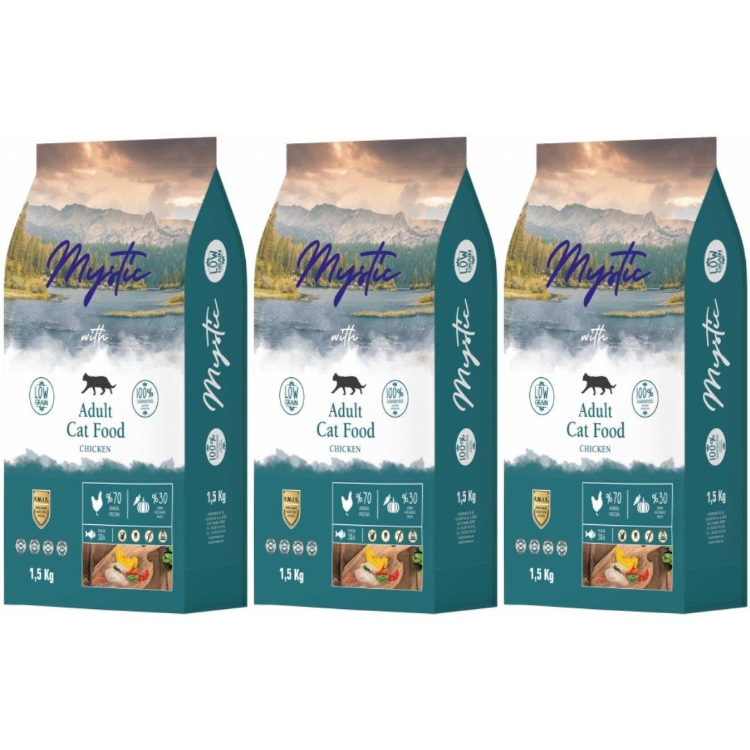 Tavuklu Az Tahıllı Yetişkin Kedi Maması 1.5kg - 3 Adet