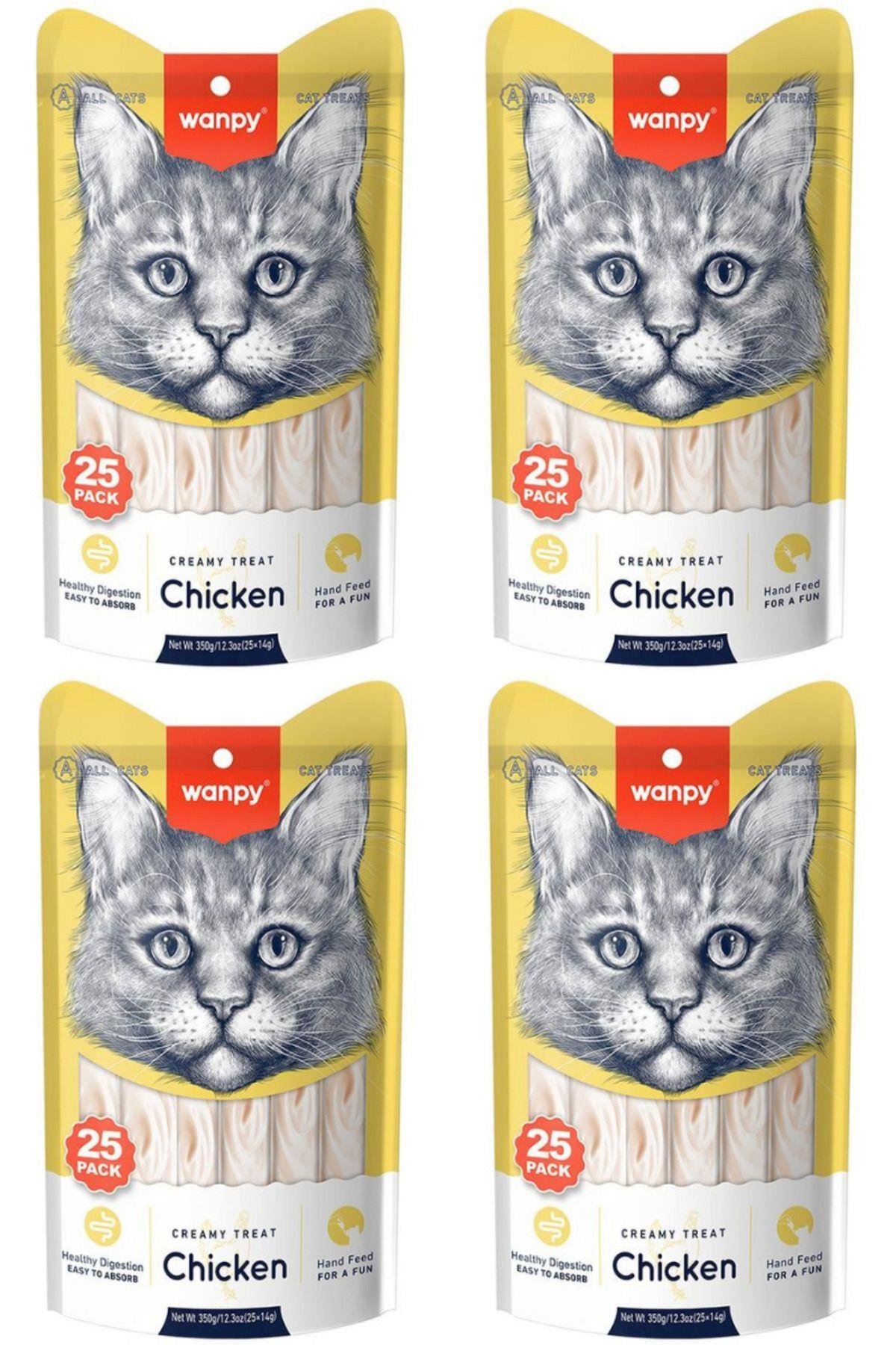 Tavuklu Sindirim Sistemi Destekleyici Krema Kedi Ödül Maması 14gr (25'li) - 4 Paket