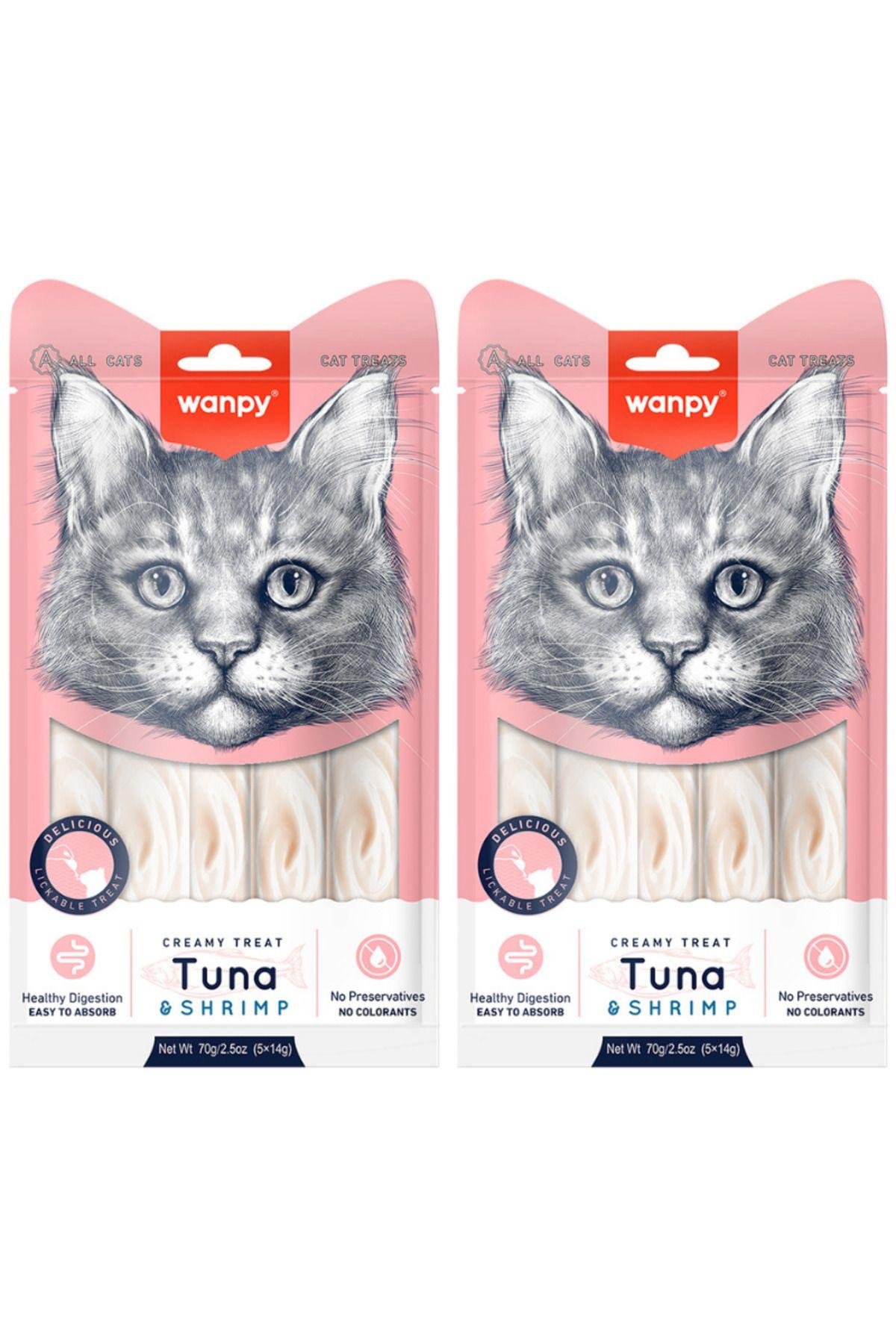 Ton Balığı&Karides Sıvı Kedi Ödül Maması 5x14gr - 2 Paket