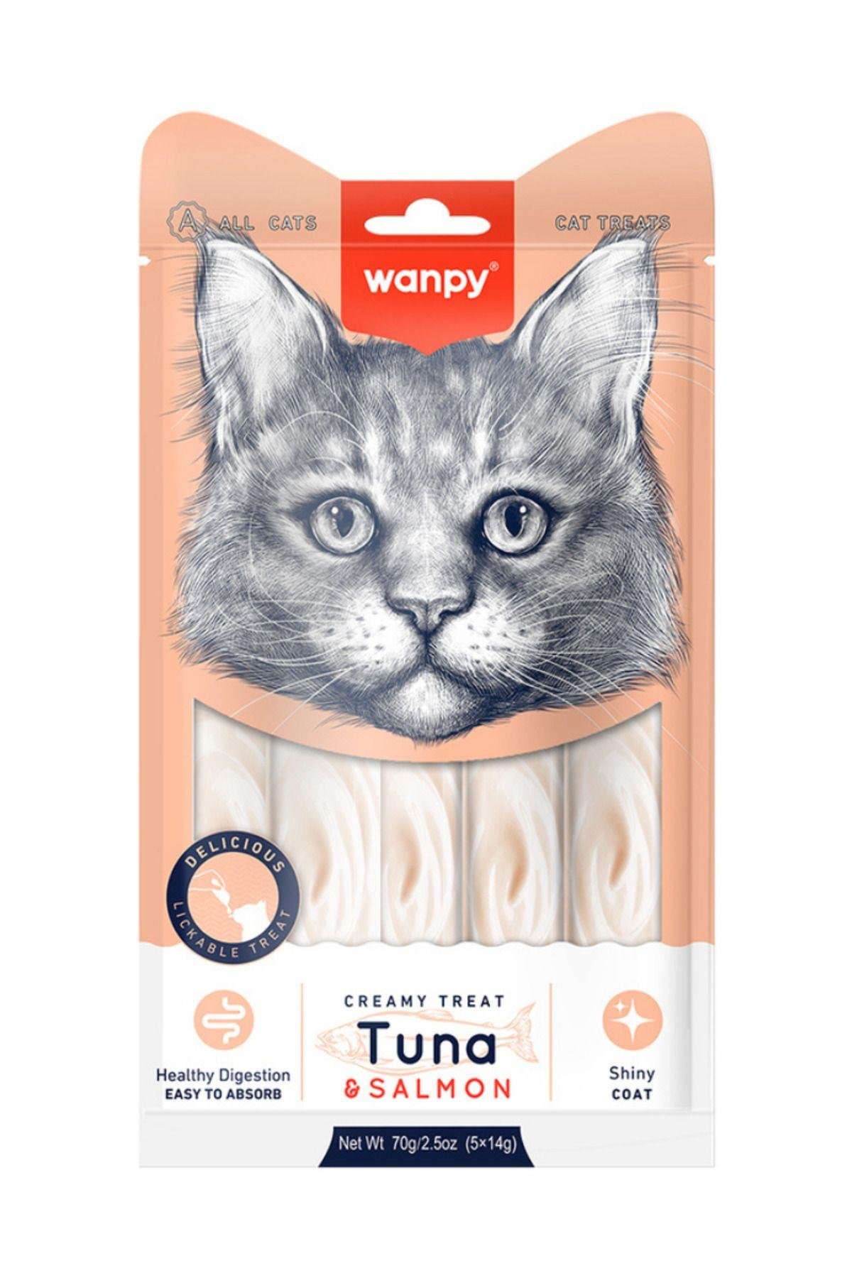 Ton Balığı&Somon Sıvı Kedi Ödül Maması 5x14gr - 12 Paket