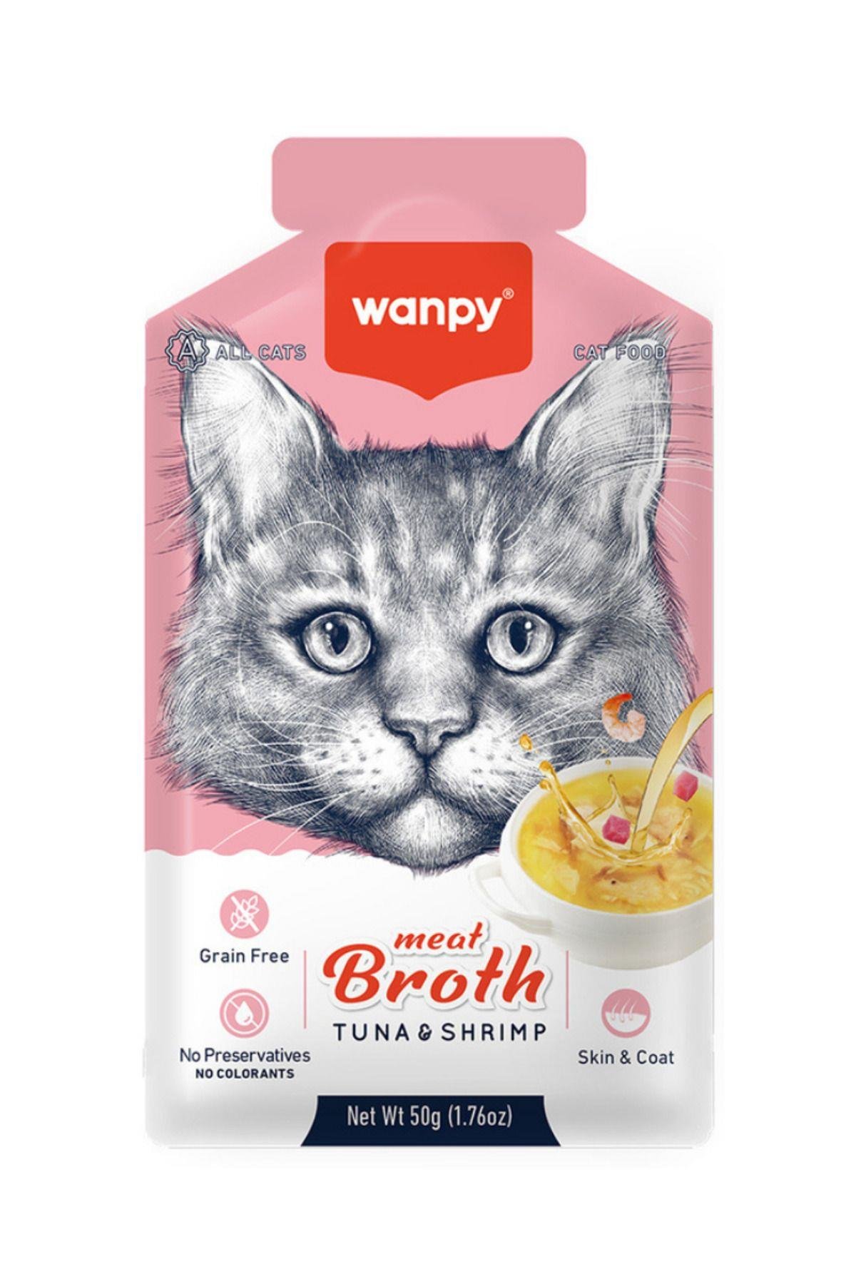 Ton Balıklı ve Karidesli Tahılsız Kedi Çorbası 50gr - 48 Adet