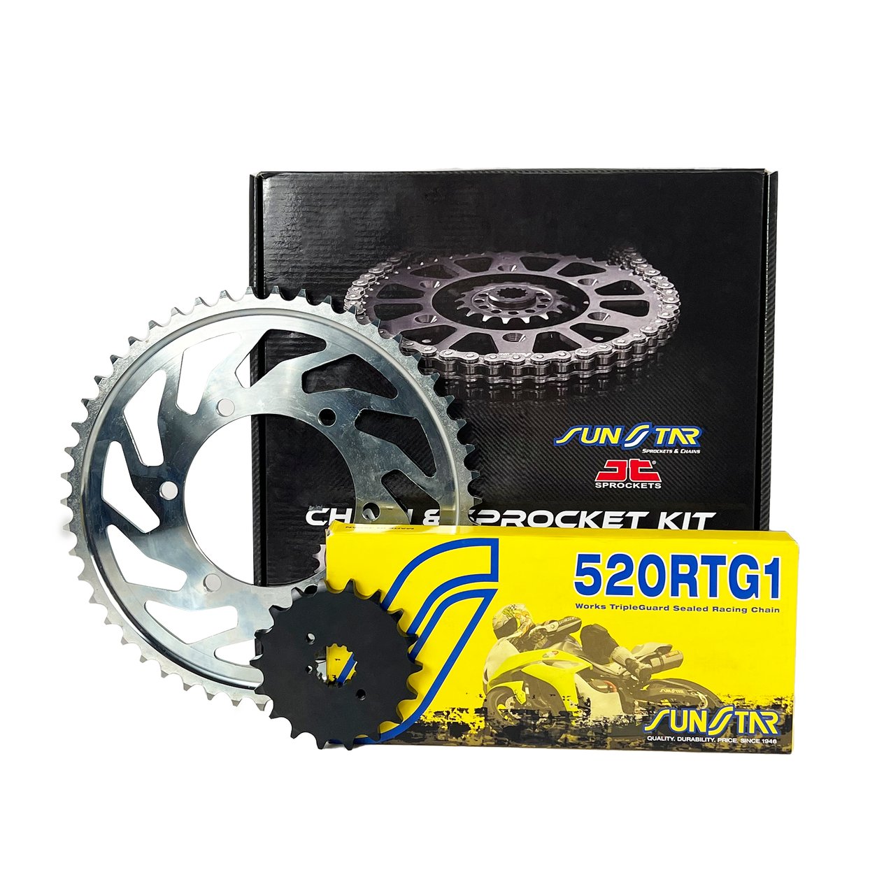 ZİNCİR DİŞLİ SETİ KTM ADVENTURE (250 cc) (2021-2023) / ZİNCİR : SS520RTG1 (Gold)-114 / DİŞLİ :  JT (14T) - SUNSTAR (45T)