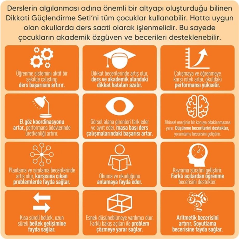 Adeda Dikkati Güçlendirme Seti 6 Yaş