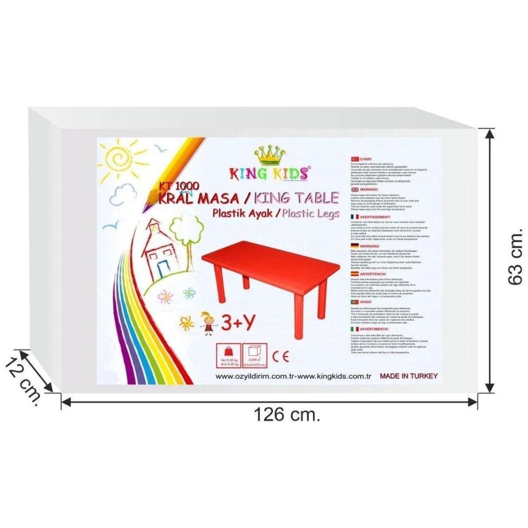 King Kids Kral Masa Plastik Ayak Sarı