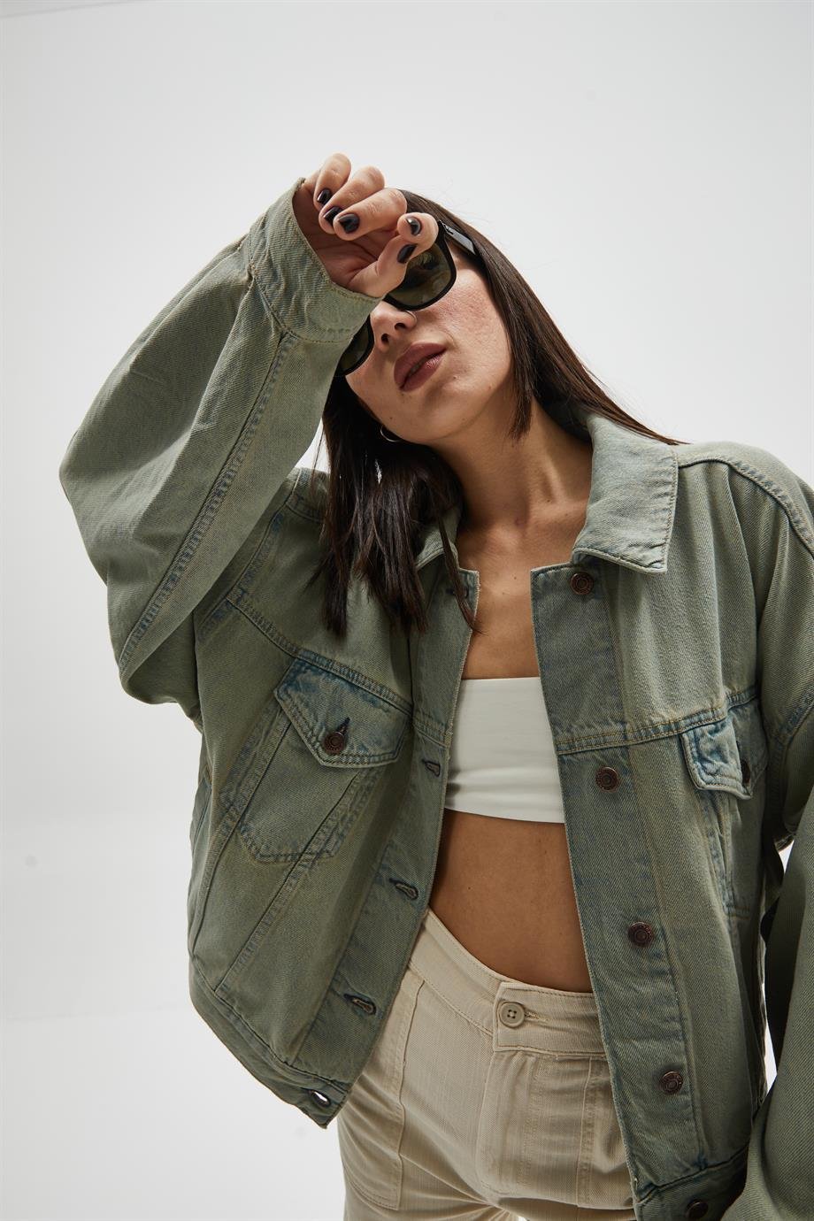 Eskitmeli Oversize Denim Ceket