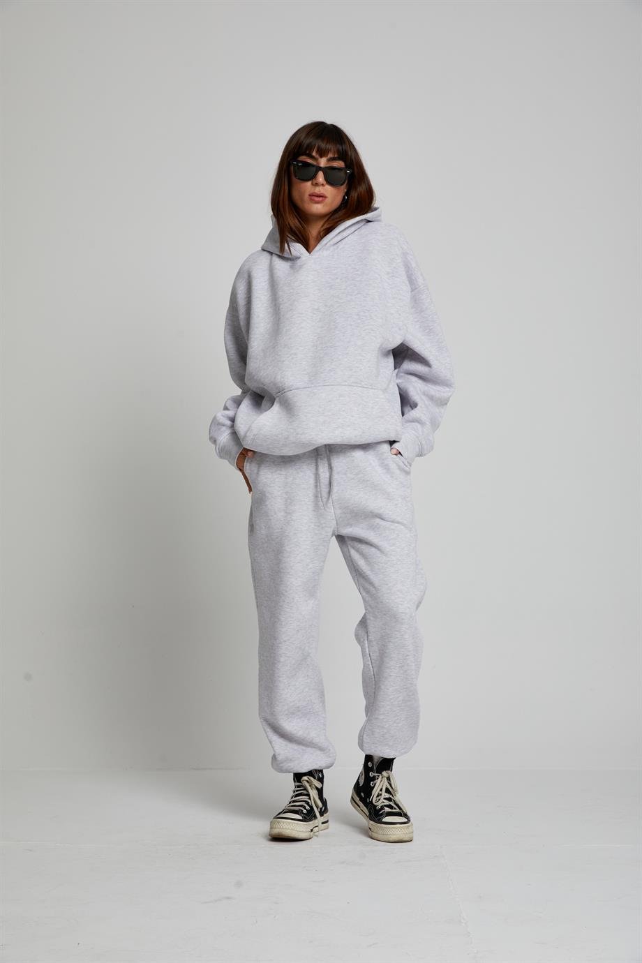 Gri Oversize Eşofman Takımı