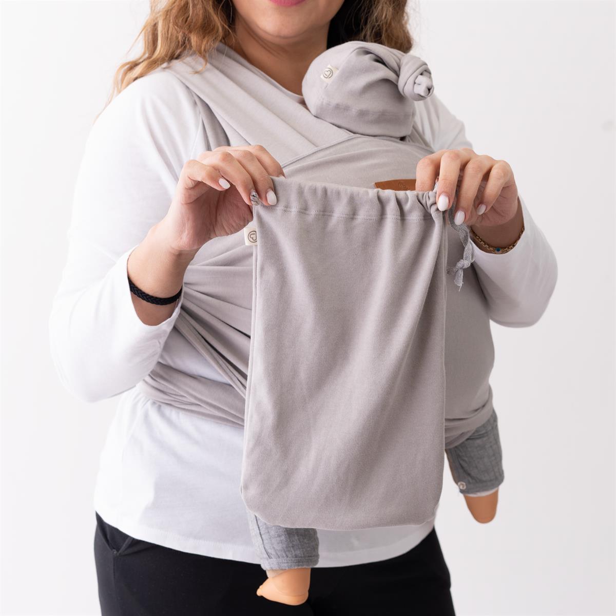 Esnek Sling Taş- Bebek Taşıma Şalı- %100 Pamuklu Yumuşak Doku -Kese ve Bere Hediyeli