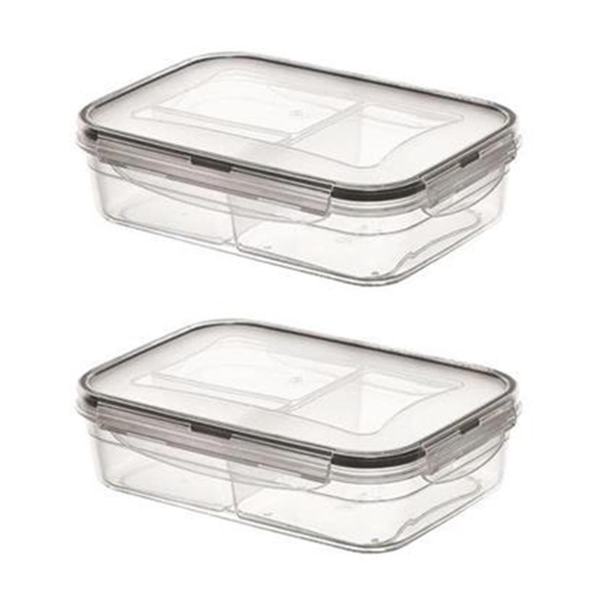 BUFFER® 3 Bölmeli Kilitli Kapaklı 1 Litre Erzak Saklama Kabı LC-510