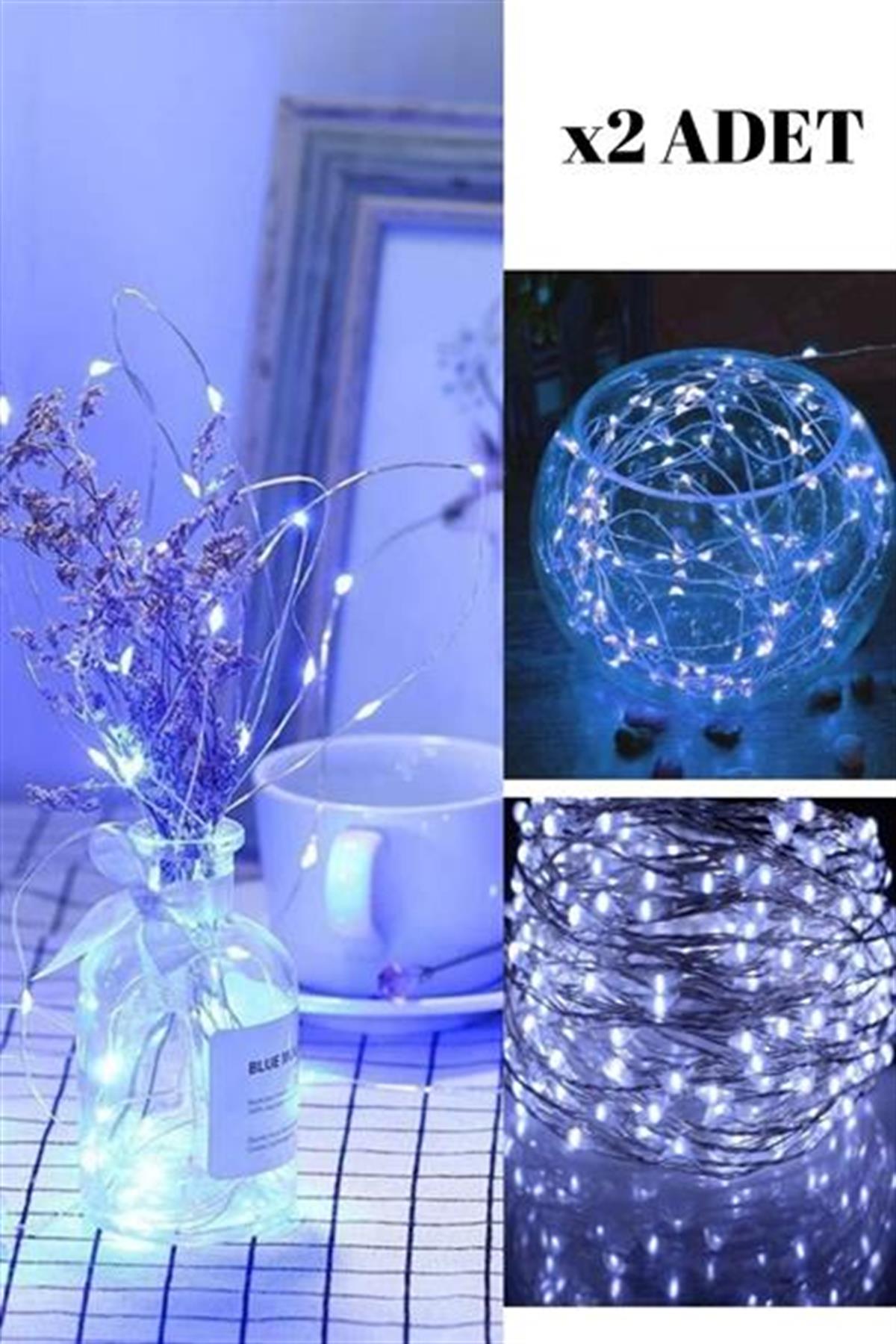BUFFER® Pilli 5 metre Dekoratif Peri Led Beyaz Aydınlatma Süsleme Lambası