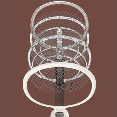 BUFFER® Şarjlı Sinek Öldürücü Masaüstü Standlı,Mor Işık 43cm Sinek Kovucu Raket