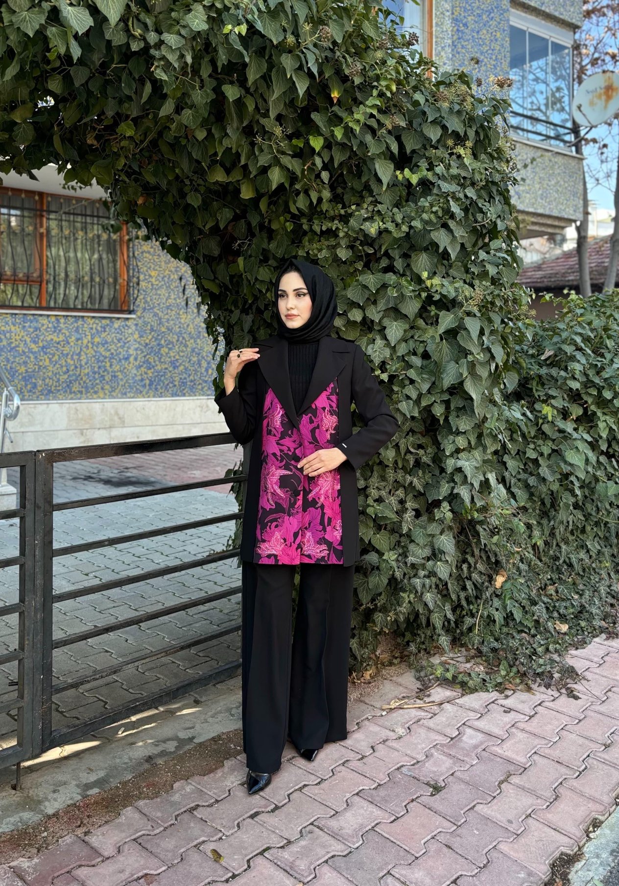 ŞAL DESEN PANTOLONLU TAKIM