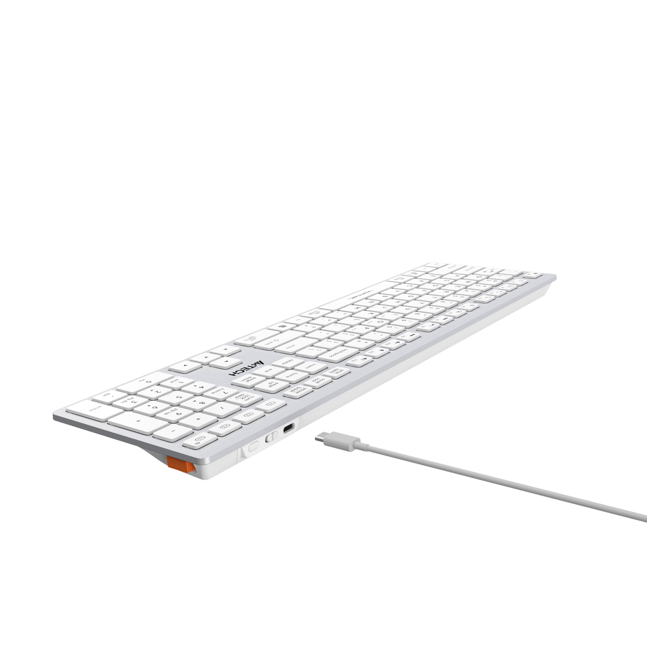 A4-Tech FBX50C Şarj Edilebilir Bluetooth Q Kablosuz Klavye - Beyaz