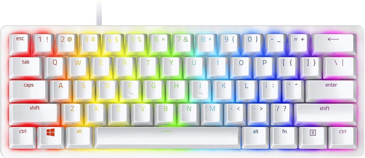 Razer Huntsman Mini %60 Oyun Klavyesi, Mercury White - RZ03-03390400-R3M1