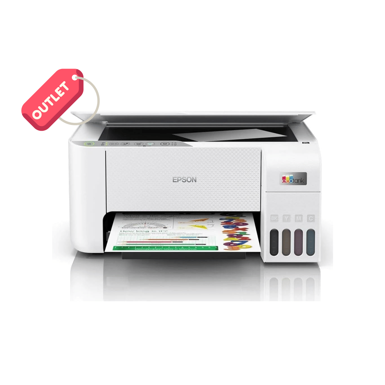OUTLET Epson L3256 Wi-Fi Tarayıcı + Yazıcı + Fotokopi Renkli Çok Fonksiyonlu Tanklı Yazıcı