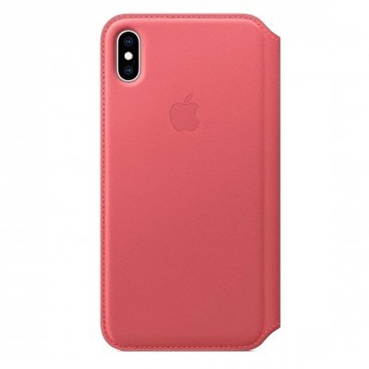 Apple iPhone XS Max Deri Folyo Kılıf Yavruağzı